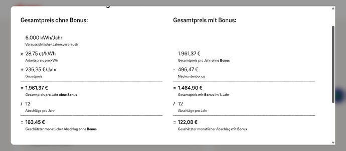 eOn Strom Vertrag ab 10.03.2026 Zusammensetzung